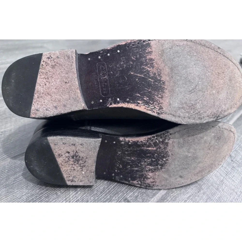 Coach Chrissi Signature Logo Khaki & Tall Boot Riding Boot Size 7.5‎ - Picture 4 of 5